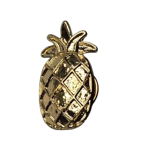 Gold-Tone Pineapple Lapel Pin - Picture 1 of 6